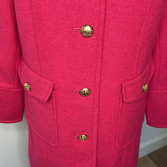 Talbots Military Coat Fuchsia Pink Size 2 NWT - Picture 5 of 14